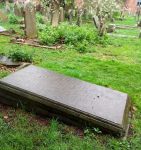 Gravestones in a cemetery