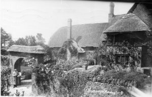 A vintage photo of an old building