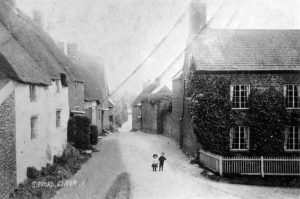 A vintage photo of an old building