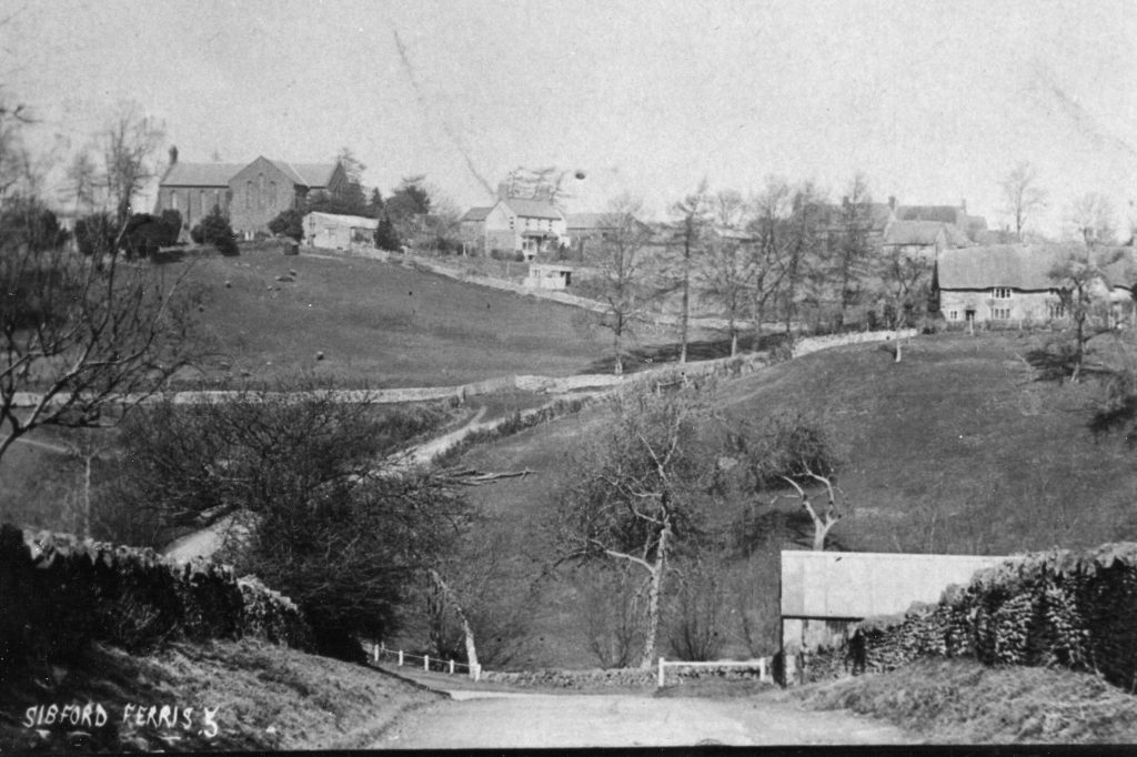 A vintage photo of a hillside