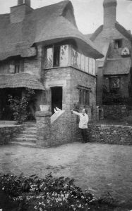 A vintage photo of an old building