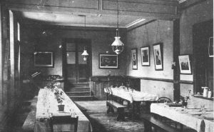 An old photo of a living room