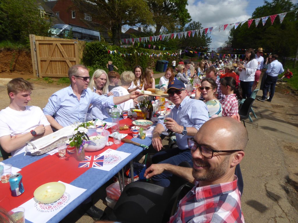 A group of people sitting at a table