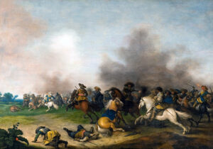 Painting of a 17th century battle