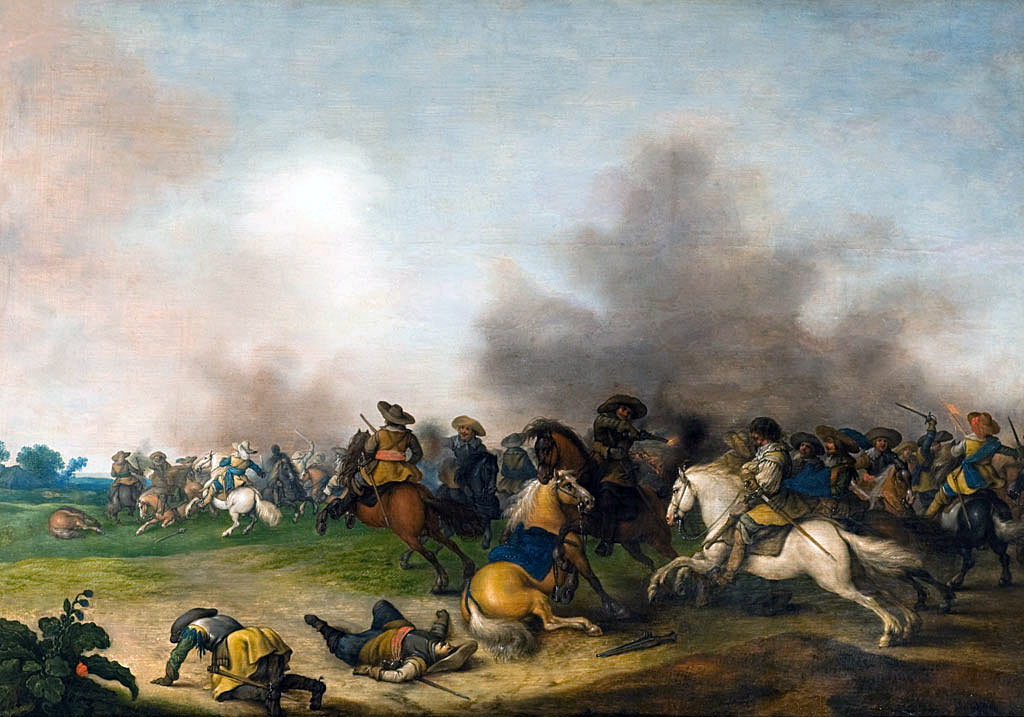 Painting of a 17th century battle
