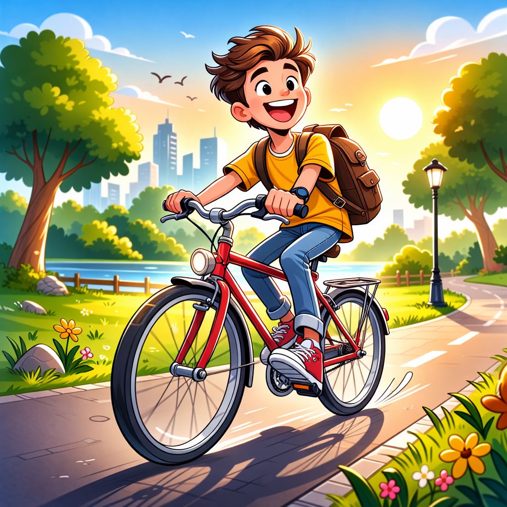 A person riding on the back of a bicycle