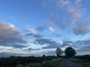 A group of clouds in the sky